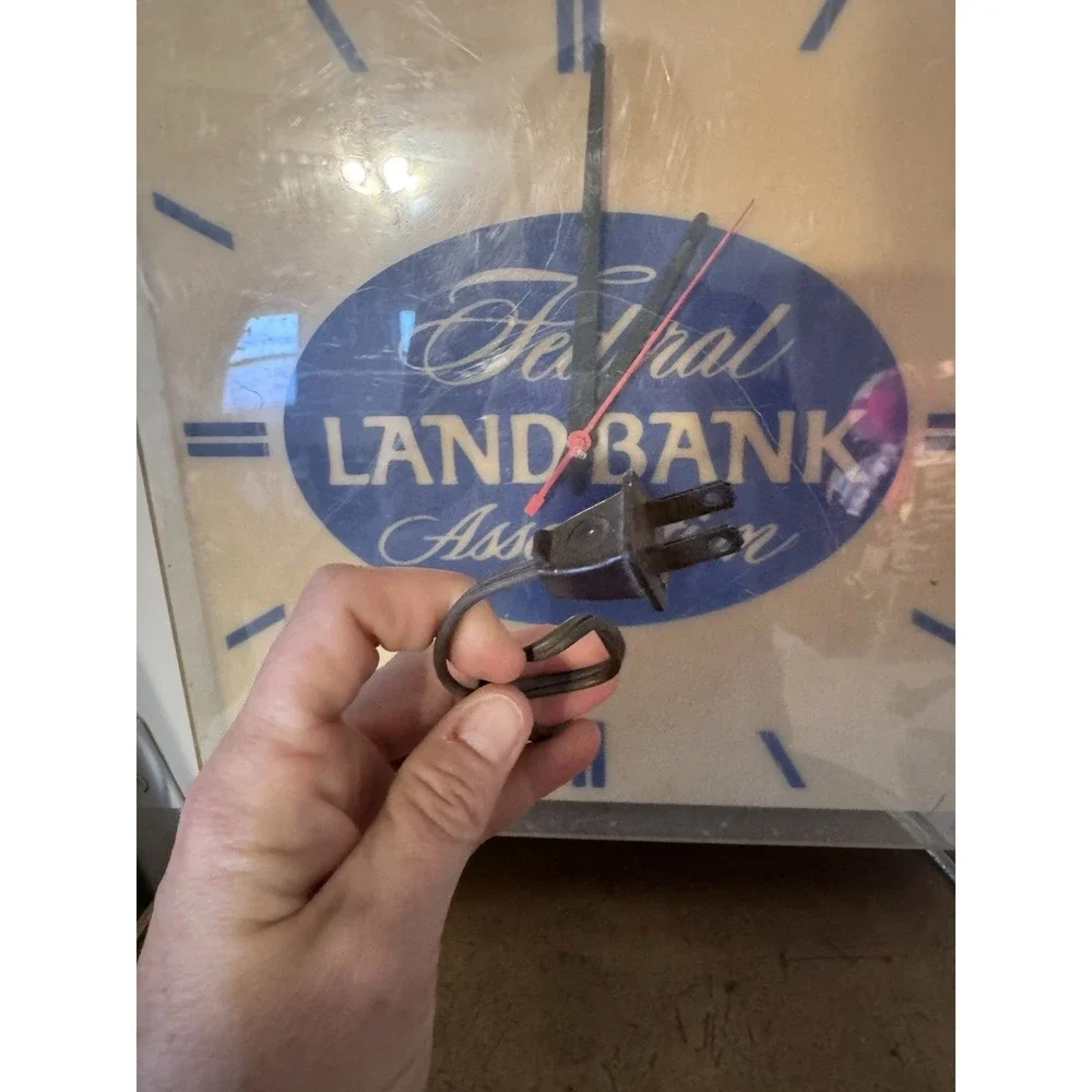 Federal Landbank Association Clock Light Up Vintage Advertisement VTG *FLAWS*